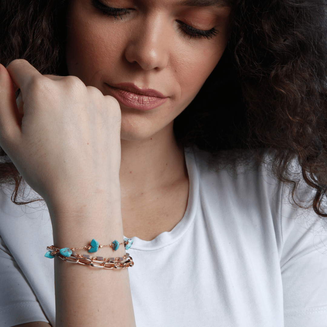 Layered Bracelet Turquoise & Opal – Isabelle-Turquoise-Nora Luxe