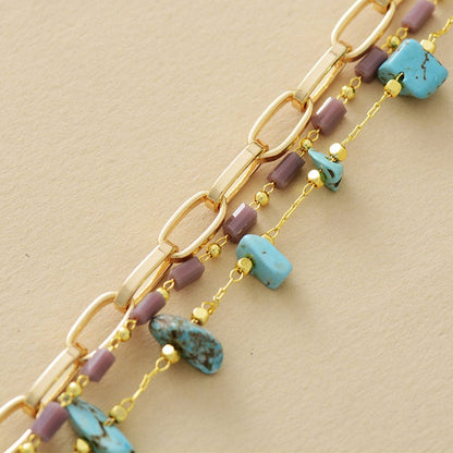 Layered Bracelet Turquoise & Opal – Isabelle-Turquoise-Nora Luxe