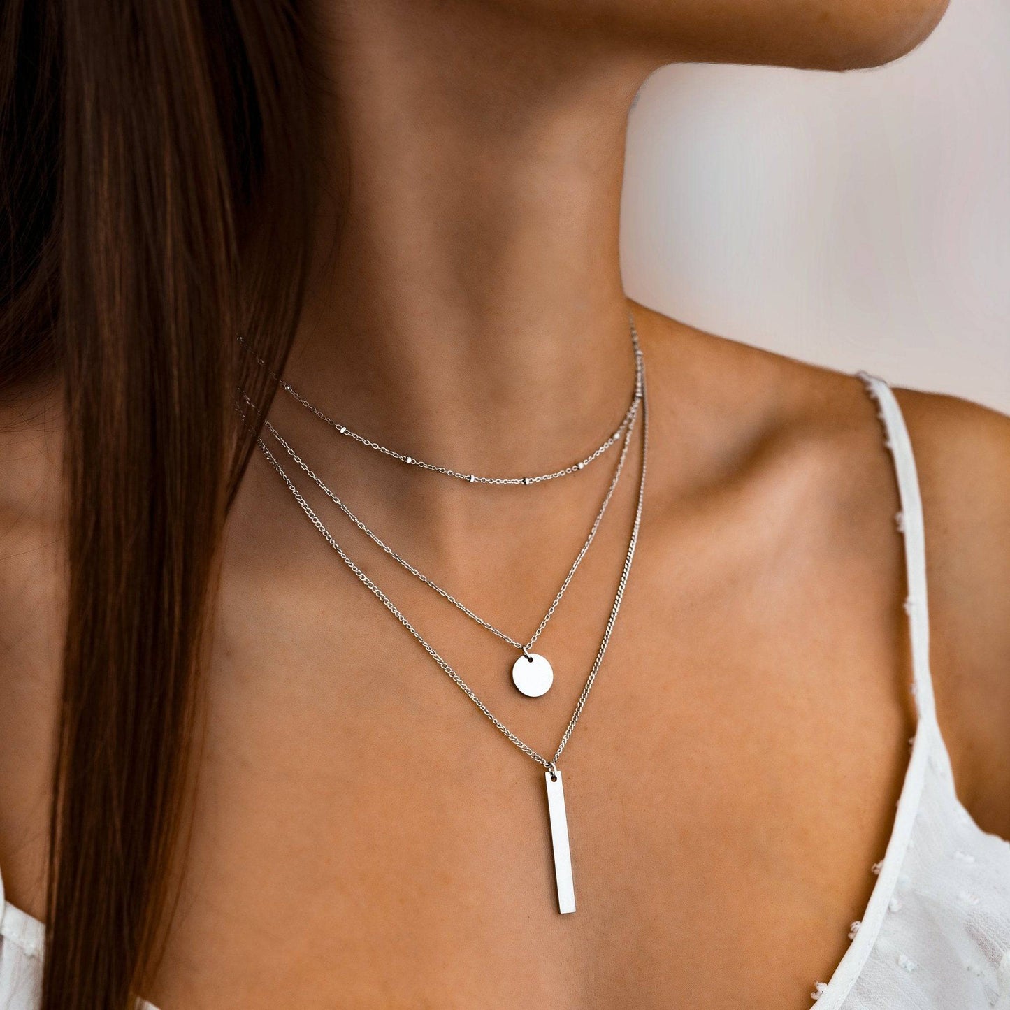 Layered Triple Necklace - Elise-Gold-Nora Luxe