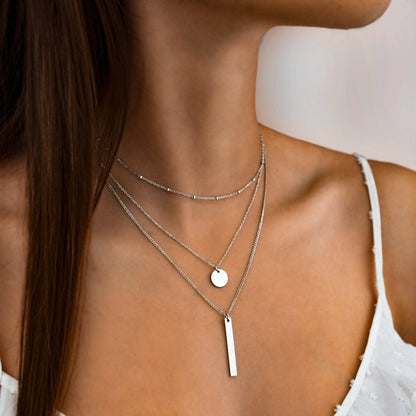 Layered Triple Necklace - Elise-Gold-Nora Luxe