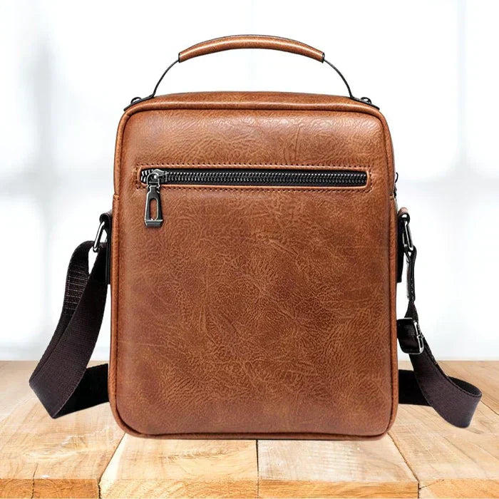 Leather Shoulder Bag - EleganceLuxe-Light Brown-Nora Luxe