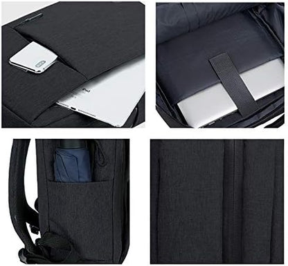 Slim Waterproof Laptop Backpack with USB Port