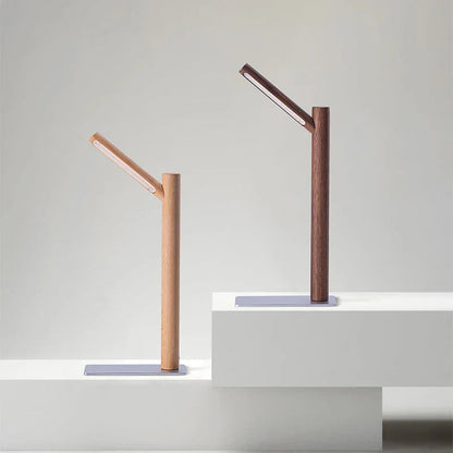LED Desk Lamp with 360° Adjustable Head - Flexura-Walnut-The Livary