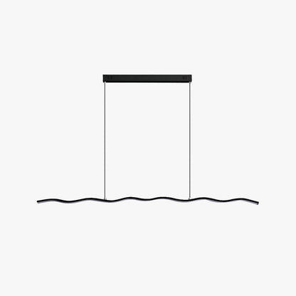 LED Pendant Lamp with Trendy Wave Line Design - WaveGlow-Black-Warm white-Nora Luxe