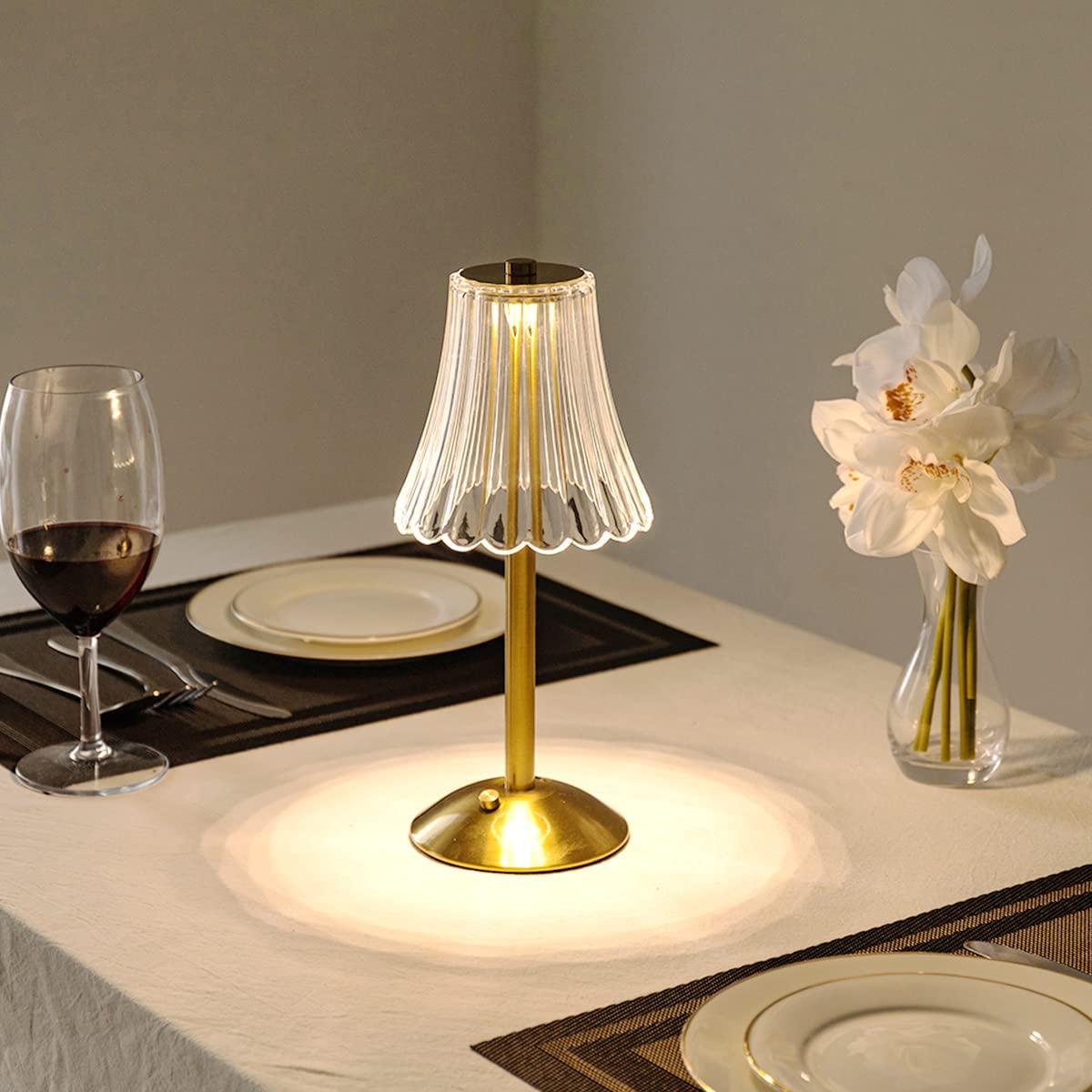LED Retro Table Lamp USB Rechargeable - BrillianceGlow-Nora Luxe