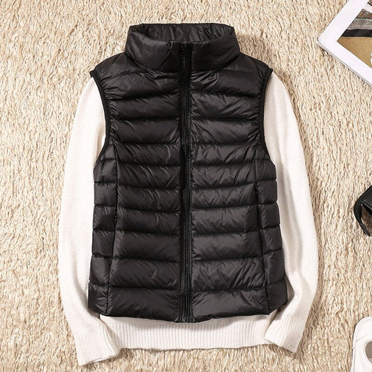 Light quilted vest with a feminine fit – Juliette-Black-S-Nora Luxe
