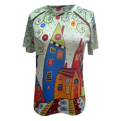 Light women's T-shirt with print for everyday and holiday - SummerFun-S-The Livary