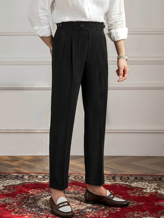 Lightweight Black Business Trousers for Men - Finn-S-Nora Luxe