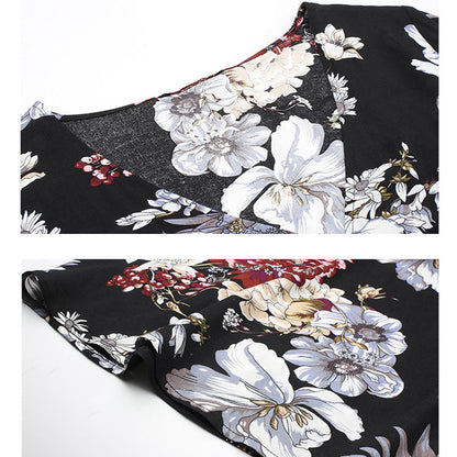 Lightweight Loose-Fitting Summer Dress – Ismay-Black-S-State of Style