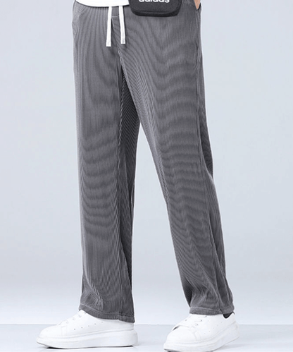 Lightweight Men's Casual Trousers – Fabio-Dark grey-S-Nora Luxe