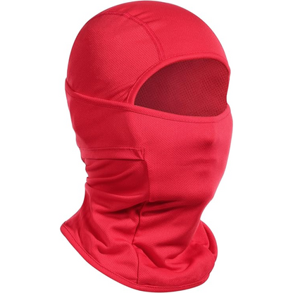 Lightweight Ski Mask with UV Protection - AlpineShield-Red-Nora Luxe
