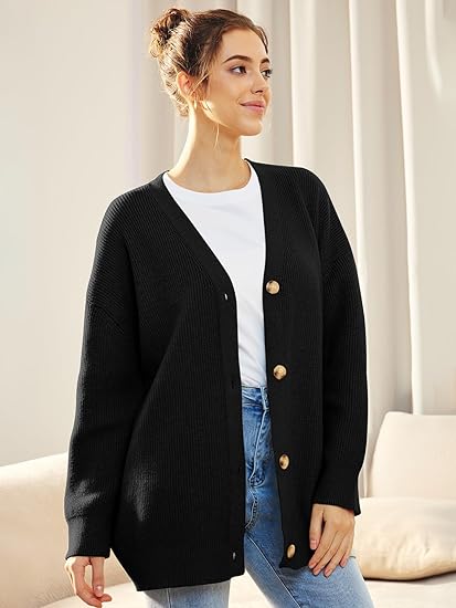 Lightweight V-neck Vest with Button Closure - Lana-Black-Nora Luxe