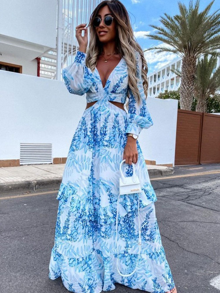Long Dress with Timeless Appeal - Elara-Blue-XS-Nora Luxe