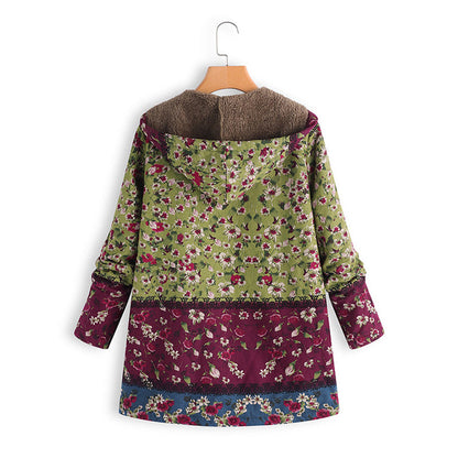 Long Ladies Teddy Coat with Hood - Seraphina-Blue-S-Nora Luxe