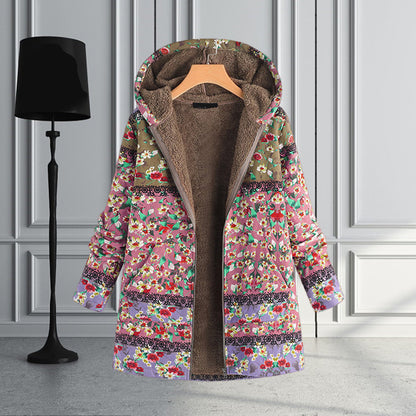 Long Ladies Teddy Coat with Hood - Seraphina-Blue-S-Nora Luxe