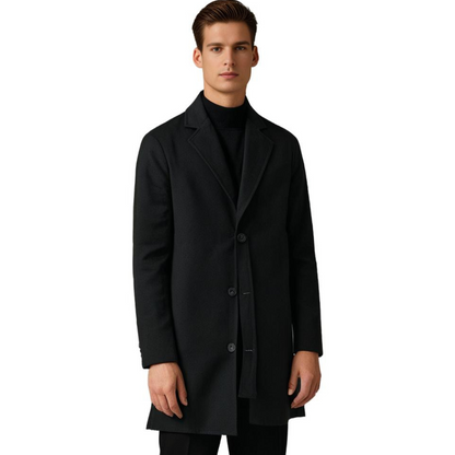 Long Winter Coat for Men - Noah-Beige-M-Nora Luxe