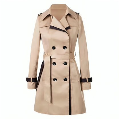 Long Women's Trench Coat - Sophie-Khaki-S-Nora Luxe