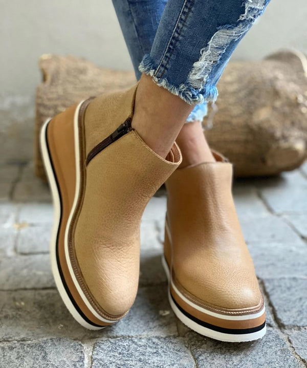 Low Ladies Ankle Boots - Elise-Khaki-3.0-Nora Luxe