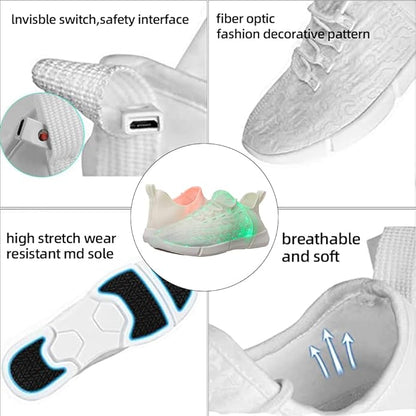 Luminous Light-Up Shoes - GlowKicks-5.5-Nora Luxe