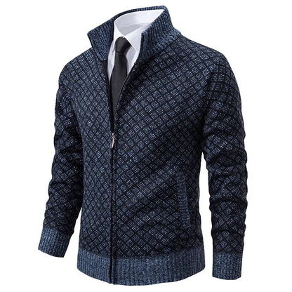 Luxurious Knitted Sweater - Oliver-Blue-XS-Nora Luxe