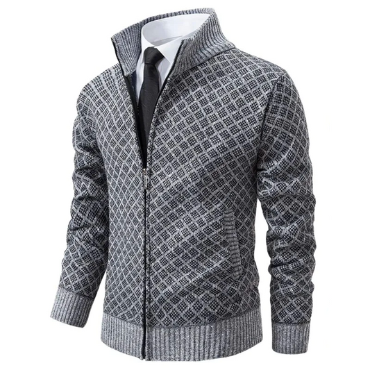 Luxurious Knitted Sweater - Oliver-Gray-XS-Nora Luxe