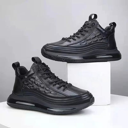 Luxury Air Cushion Men's Sneakers - Mason-6-Black-Nora Luxe
