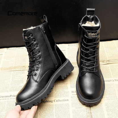 Luxury Black Leather Women's Winter Boots - Bella-3-Nora Luxe