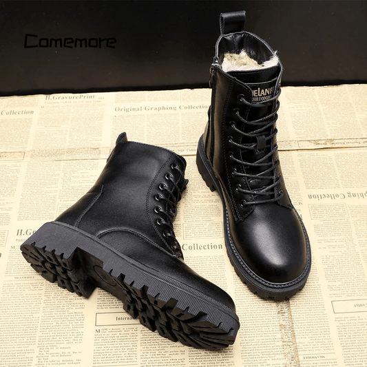 Luxury Black Leather Women's Winter Boots - Bella-3-Nora Luxe