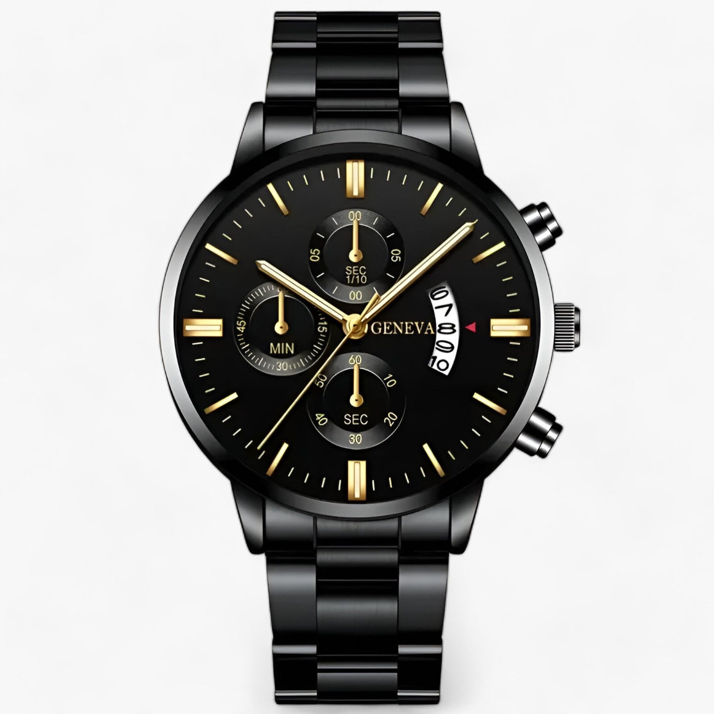 Luxury Black Quartz Men's Watch - Caspian-Nora Luxe
