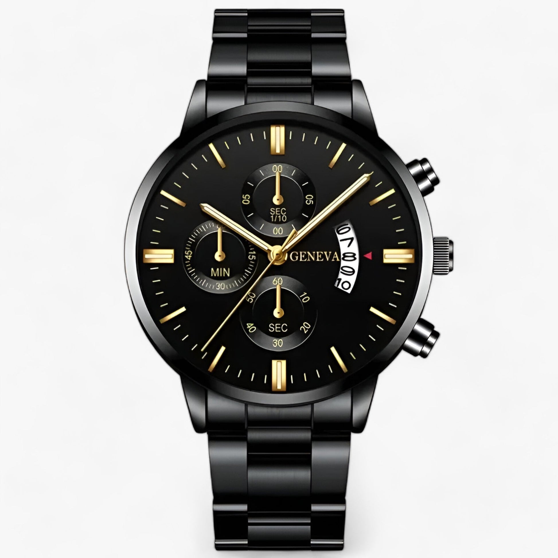 Luxury Black Quartz Men's Watch - Caspian-Nora Luxe