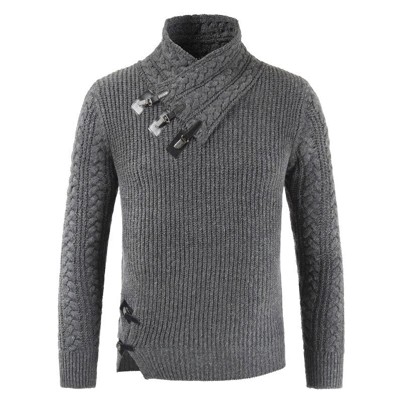 Luxury Cashmere Sweater for Men - Oliver-Dark Gray-S-Nora Luxe
