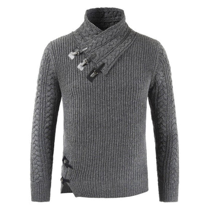 Luxury Cashmere Sweater for Men - Oliver-Dark Gray-S-Nora Luxe