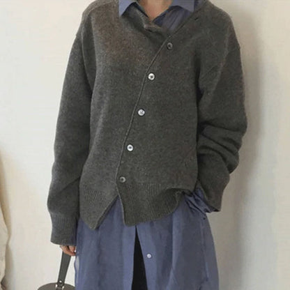 Luxury Cashmere Vest with Button Details - Aurora-Gray-S-Nora Luxe