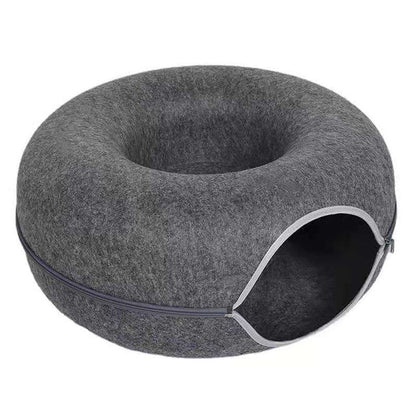 Luxury Cat Bed and Playhouse - WhiskerNest-Black-Nora Luxe