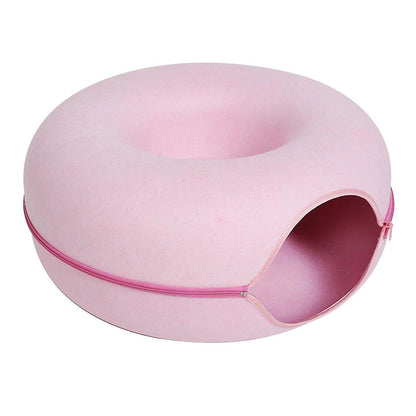 Luxury Cat Bed and Playhouse - WhiskerNest-Pink-Nora Luxe