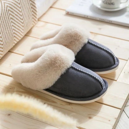 Luxury Faux Suede Women's Slippers - Celine-Dark Gray-4.0-4.5-Nora Luxe