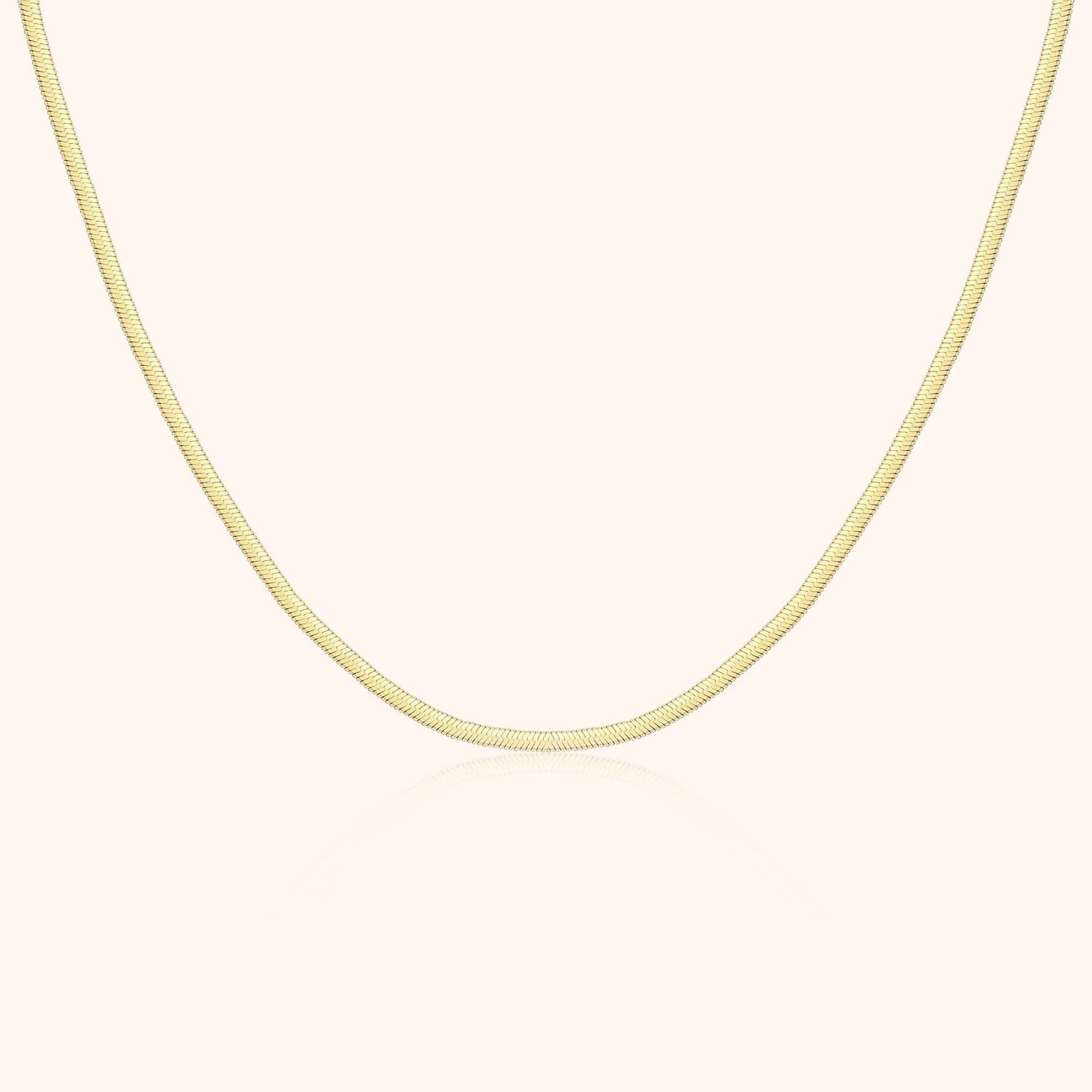 Luxury Flat Necklace - Elvira-Gold-Nora Luxe