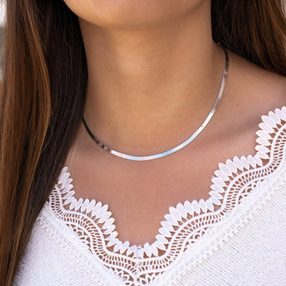 Luxury Flat Necklace - Elvira-Gold-Nora Luxe