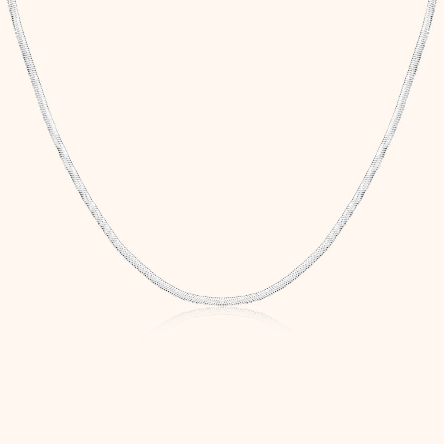 Luxury Flat Necklace - Elvira-Silver-Nora Luxe