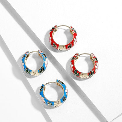 Luxury Flower Earrings - Roselle-Black-Nora Luxe