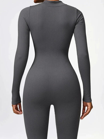 Luxury Full-Body Romper with Long Sleeves - Lisa-Black-XS-Nora Luxe