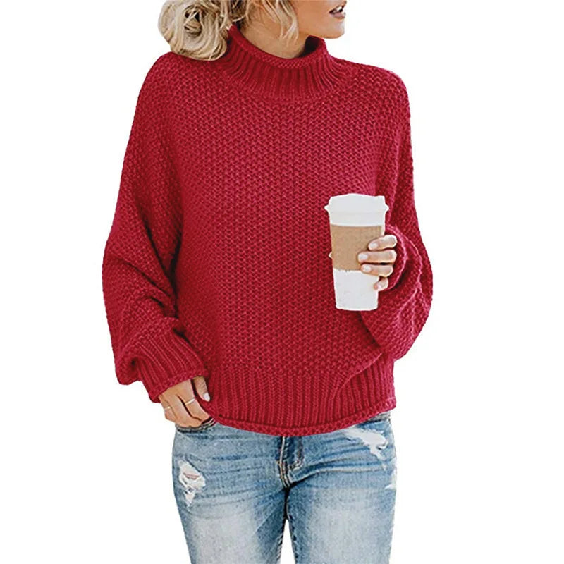 Luxury Ladies Roll Neck - Emma-Orange-S-Nora Luxe