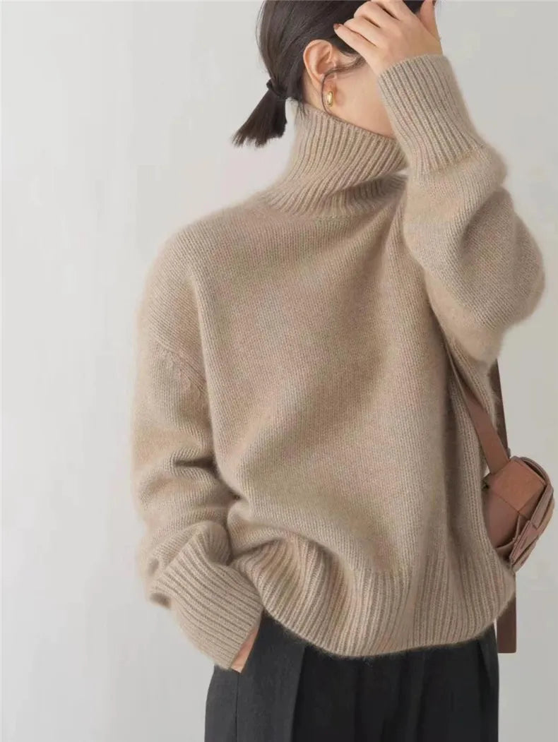 Luxury Ladies Turtleneck - Elara-Beige-S-Nora Luxe