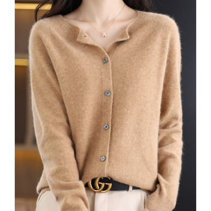 Luxury Ladies Waistcoat - Aurora-Light Brown-S-Nora Luxe