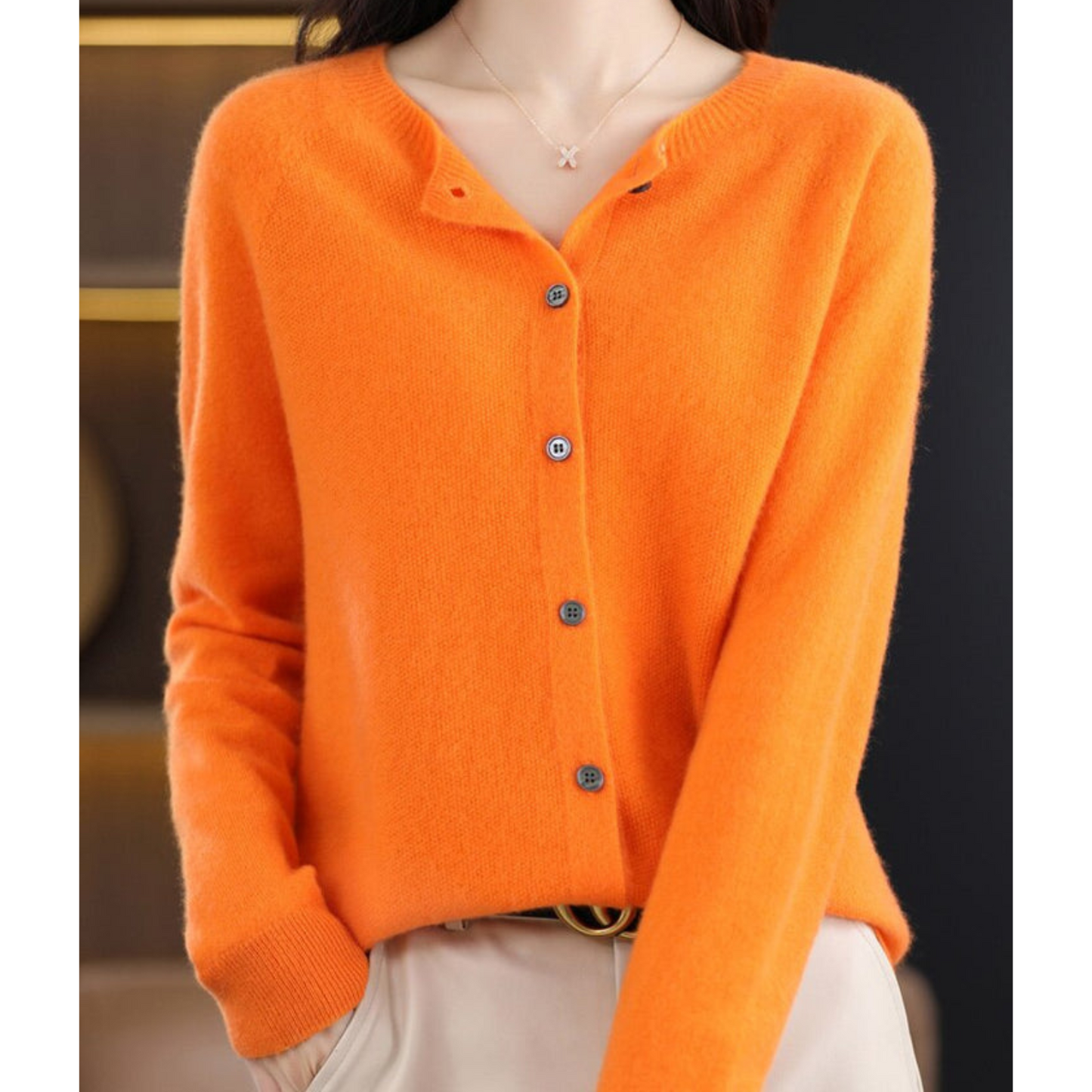 Luxury Ladies Waistcoat - Aurora-Orange-S-Nora Luxe