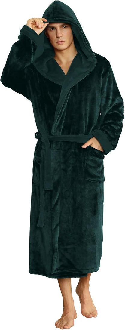 Luxury Men's Bathrobe - Robbie-Dark Green-S/M-Nora Luxe