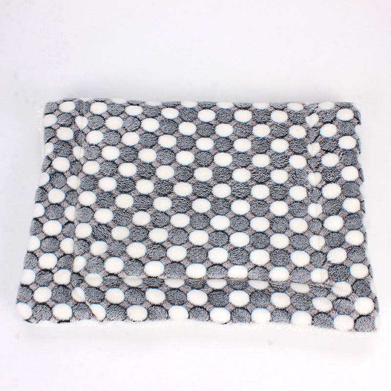 Luxury Pet Blanket - CozyCompanion-Gray Circles-S (15.75x31.5 inches)-Nora Luxe