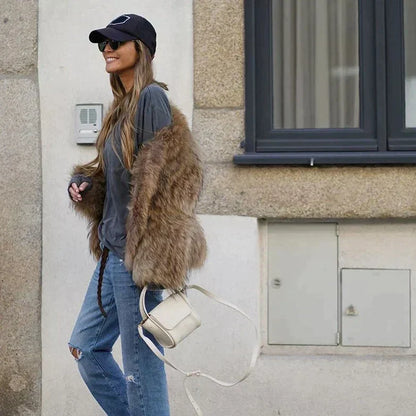 Luxury Plush Fur Coat for Women - Clarisse-S-Nora Luxe