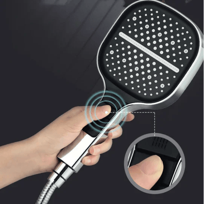 Luxury Shower Head with 7 Settings – HydraLux-Black-The Livary