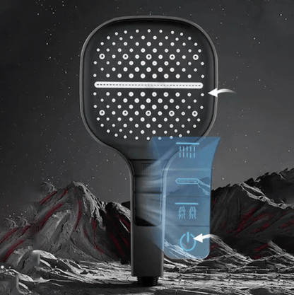 Luxury Shower Head with 7 Settings – HydraLux-Black-The Livary